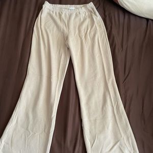 Cream Flare Pants